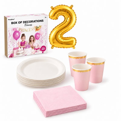 2-årskalas, Prinsesskalas, kalaspaket, 6 gäster – paketets produkter