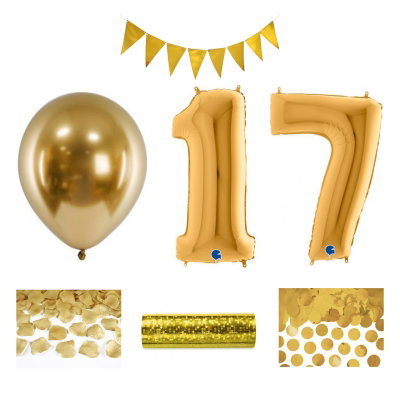 17-års festpaket, Guld, Stor – sammansatt produktbild
