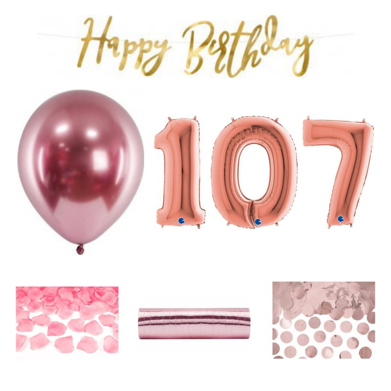 107-års festpaket, Roséguld, Stor – sammansatt produktbild