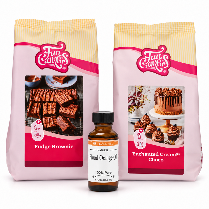 Produktöversikt: Blodapelsinbrownies med luftig chokladtopp