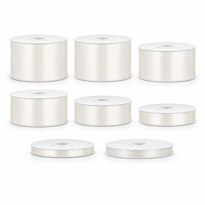Satinbandspaket – Light Cream – 8 rullar – hela paketet