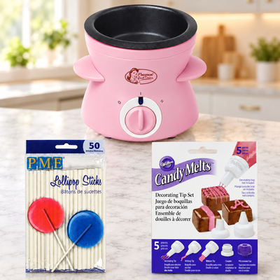 Miljöbild: Cake pops – smältstation och avslutande dekorränder
