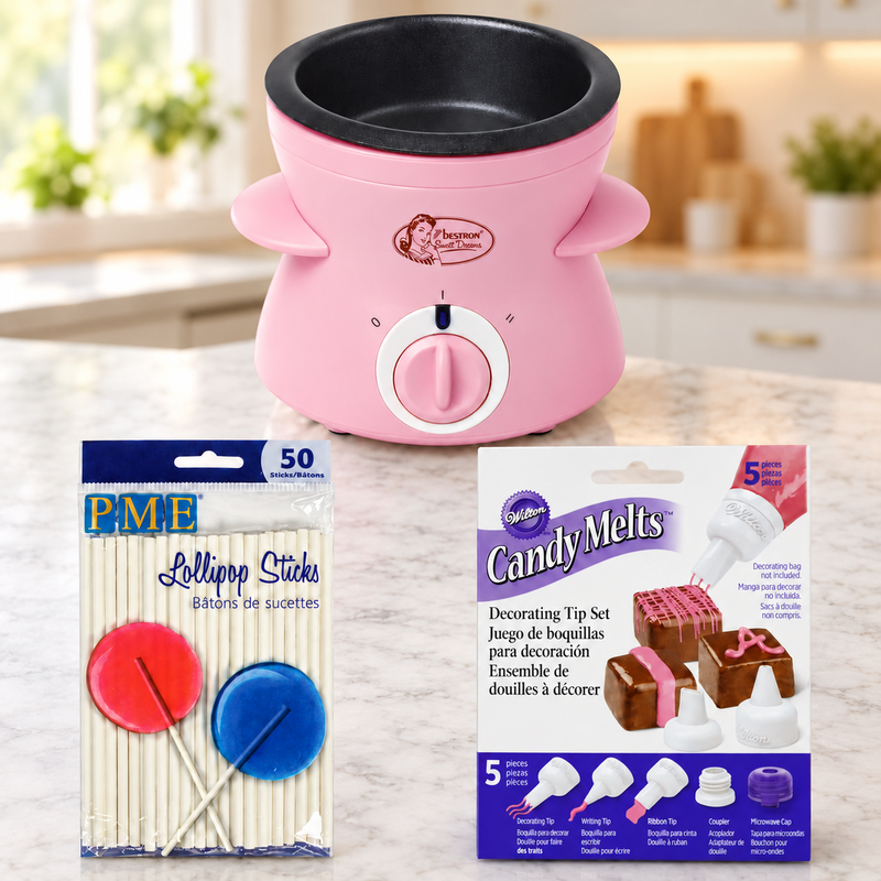 Miljöbild: Cake pops – smältstation och avslutande dekorränder