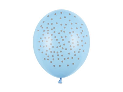 Ballonger - Dots - Blå/Silver - 50-pack**