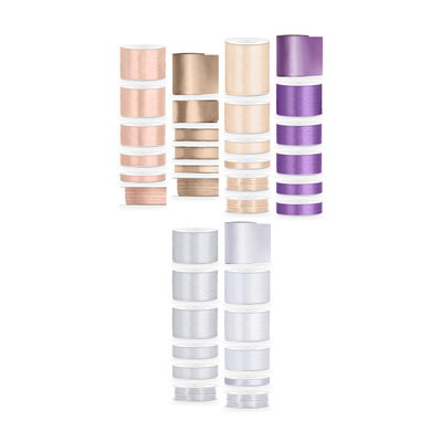 Satinbandspaket – Persika babyshower – Maxi – 36 rullar – hela paketet