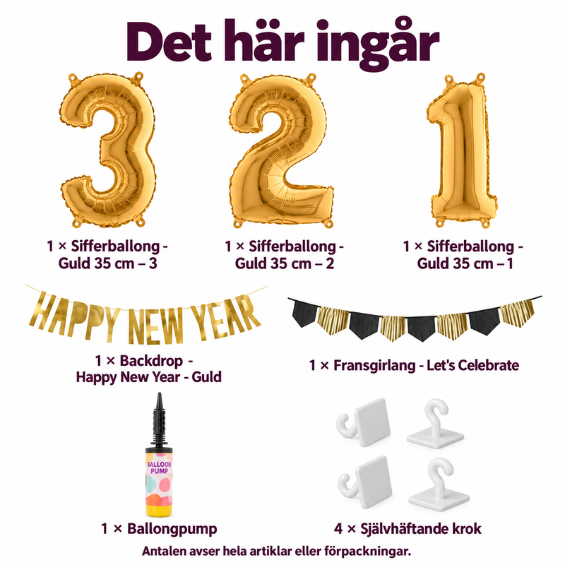 Det här ingår i Tre, två, ett – nyårets nedräkningsvägg