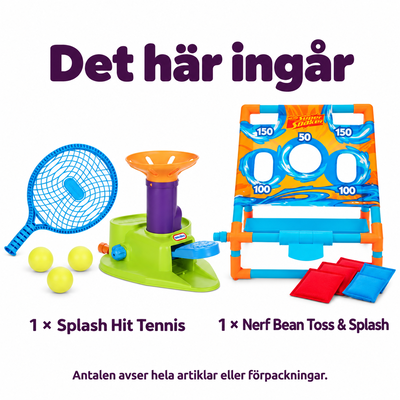 Vattenlek – två spelstationer för sommarfesten – innehåll och antal