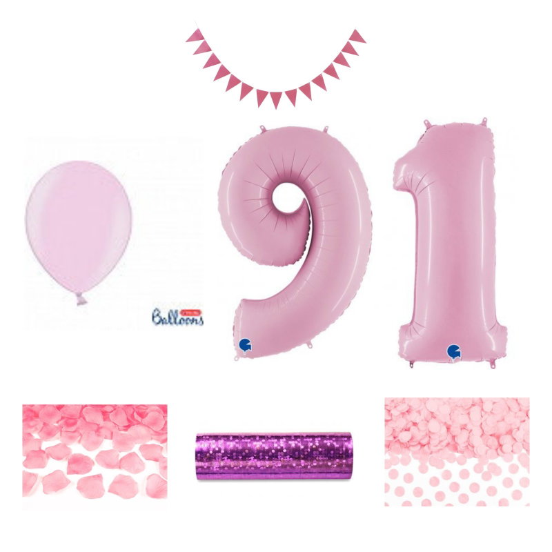 91-års festpaket, Rosa, Stor – sammansatt produktbild