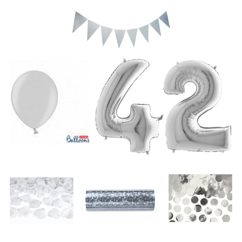 42-års festpaket, Silver, Stor – sammansatt produktbild