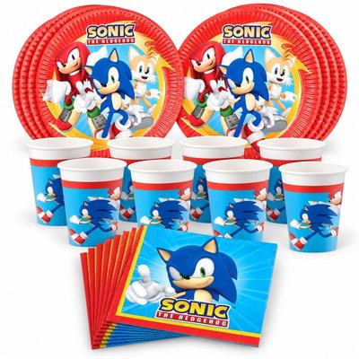 Sonic – dukningspaket för 8 gäster – paketets produkter