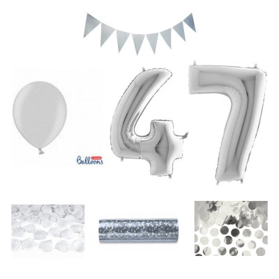 47-års festpaket, Silver, Stor – sammansatt produktbild