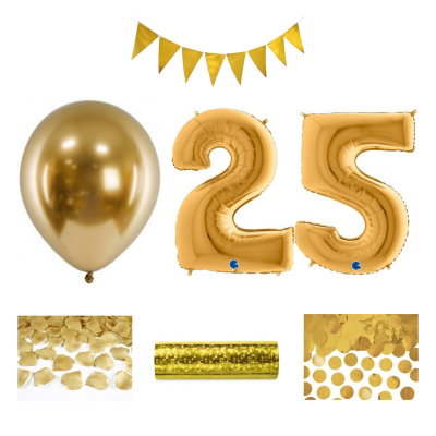 25-års festpaket, Guld, Stor – sammansatt produktbild