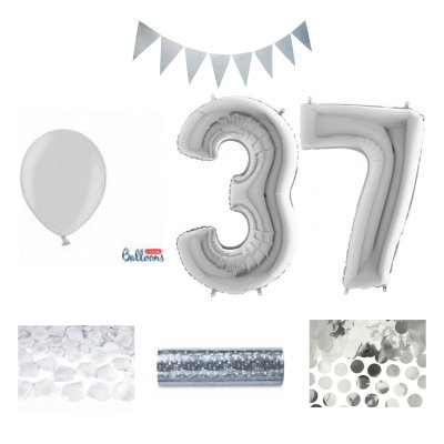 37-års festpaket, Silver, Stor – sammansatt produktbild