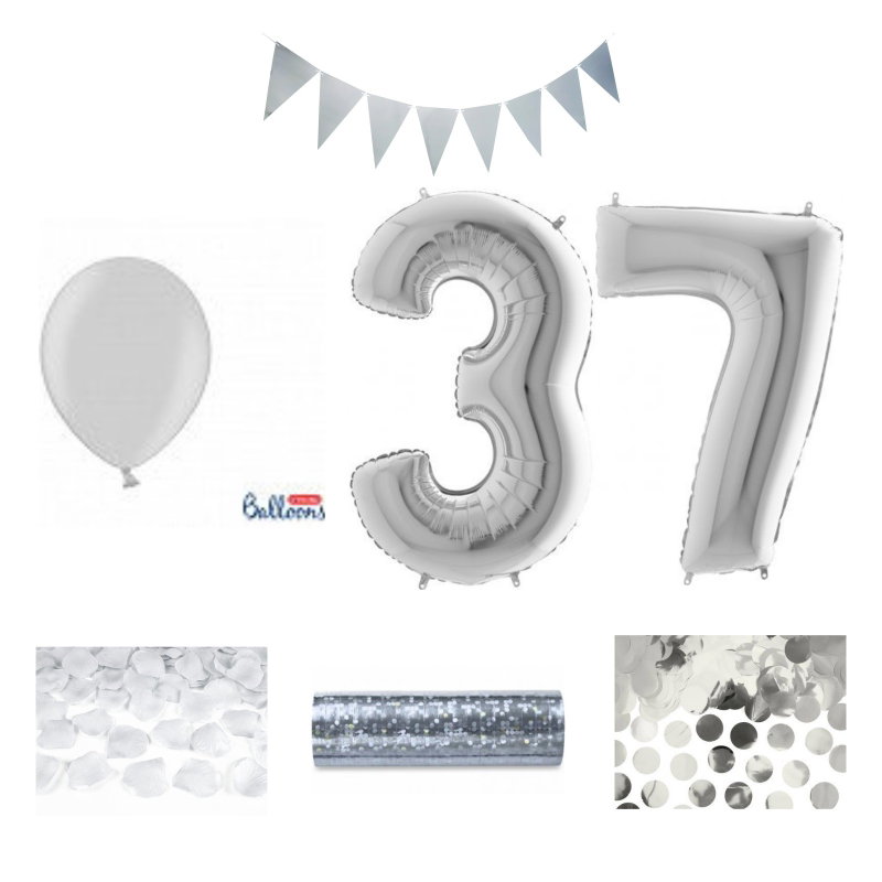 37-års festpaket, Silver, Stor – sammansatt produktbild