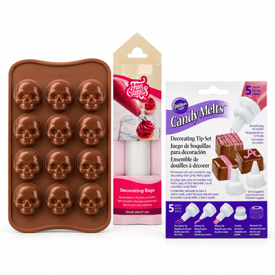 Produktöversikt: Fyllda chokladdöskallar – två fyllningar på samma fat