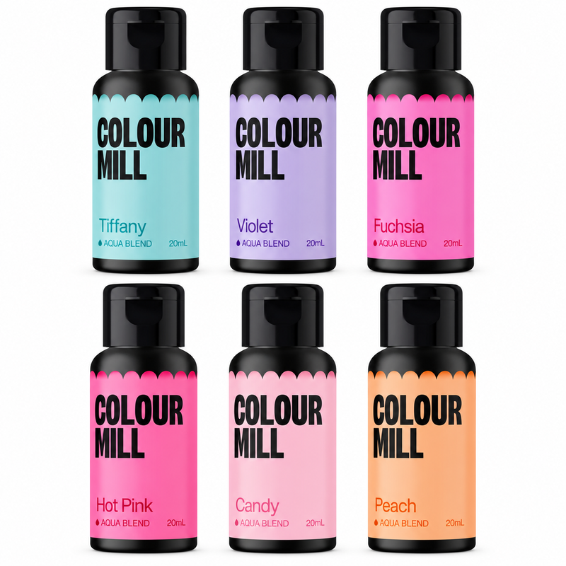Fairytale, 6 flaskor Colour Mill Aqua Blend à 20 ml