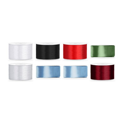 Satinbandspaket – Färgsortiment 38 mm – 8 rullar – hela paketet