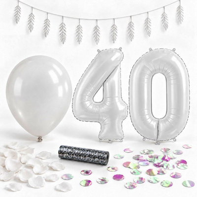 40-års festpaket, Vitt, Stor – paketets samlade innehåll