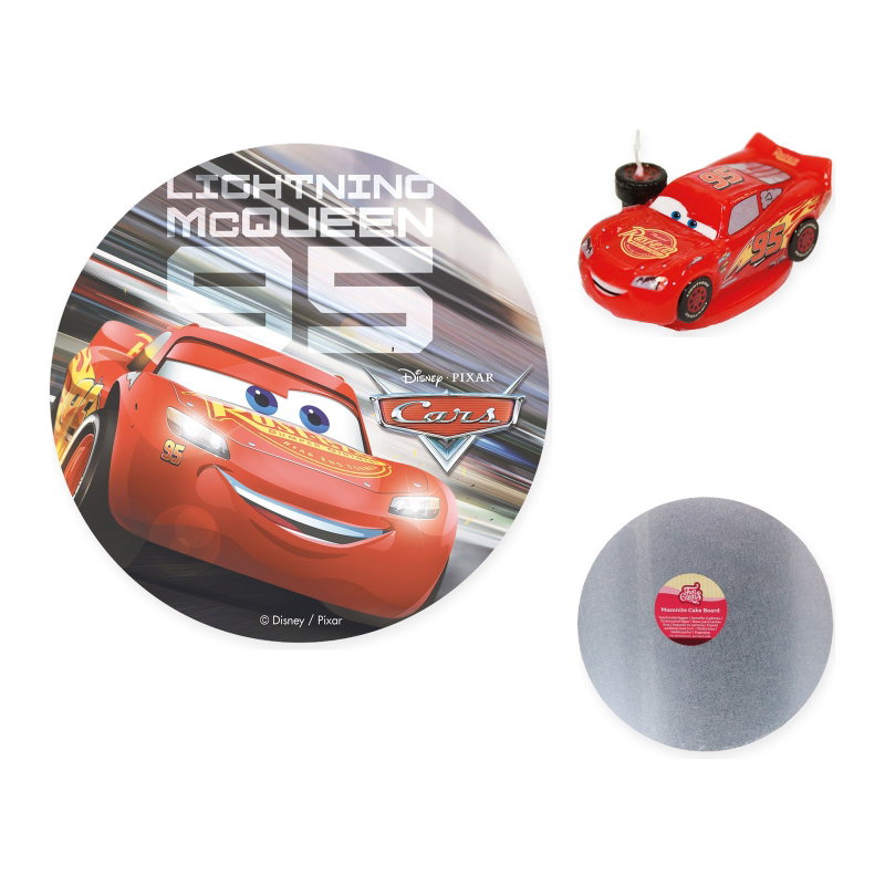 Cars – tårtpaket med Blixten McQueen-ljus