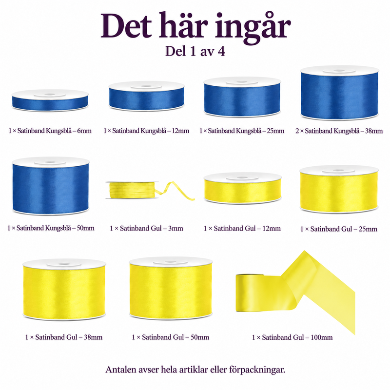 Det här ingår – Satinbandspaket Midsommar Maxi – del 1 av 4