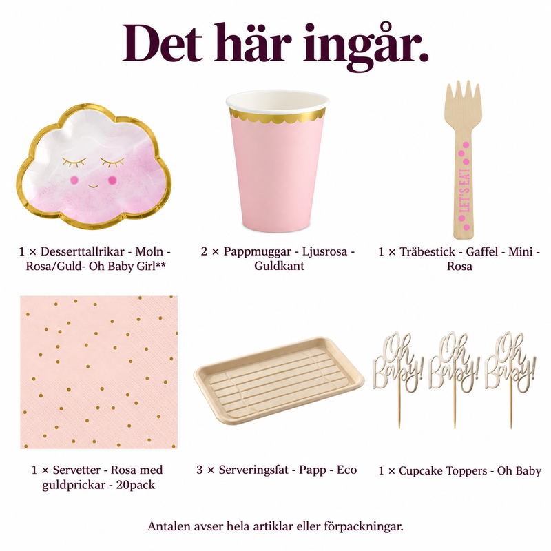 Moln och guld – tre sorters dessert till åtta