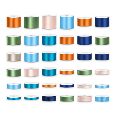 Satinbandspaket – Naturtoner – Maxi – 36 rullar – hela paketet
