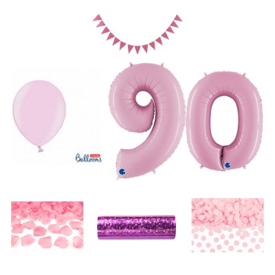 90-års festpaket, Rosa, Stor – sammansatt produktbild