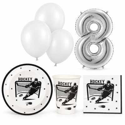 8-årskalas, Hockey, kalaspaket, 8 gäster – paketets innehåll