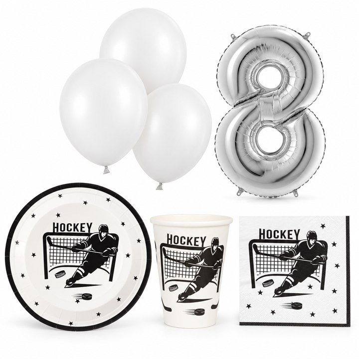 8-årskalas, Hockey, kalaspaket, 8 gäster – paketets innehåll