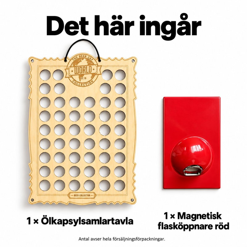 Öppna och spara – kapsylsamlingen för 50 minnen – innehåll och antal försäljningsförpackningar