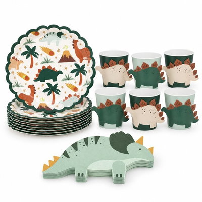 Dinosauriekalas, dukningspaket, 12 gäster