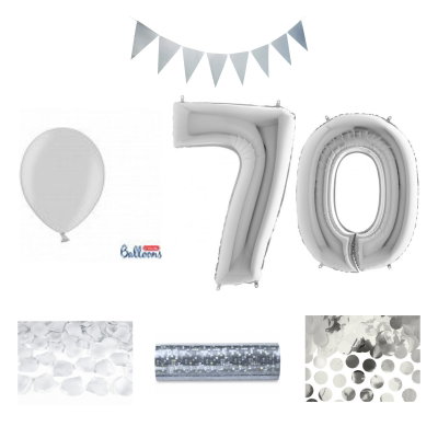 70-års festpaket, Silver, Stor – sammansatt produktbild