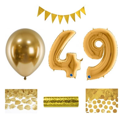 49-års festpaket, Guld, Stor – sammansatt produktbild