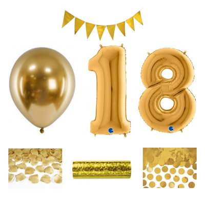 18-års festpaket, Guld, Stor – sammansatt produktbild