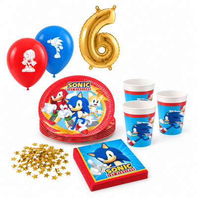 6-årskalas, Sonic, kalaspaket, 8 gäster – paketets produkter