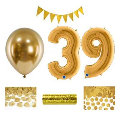 39-års festpaket, Guld, Stor – sammansatt produktbild