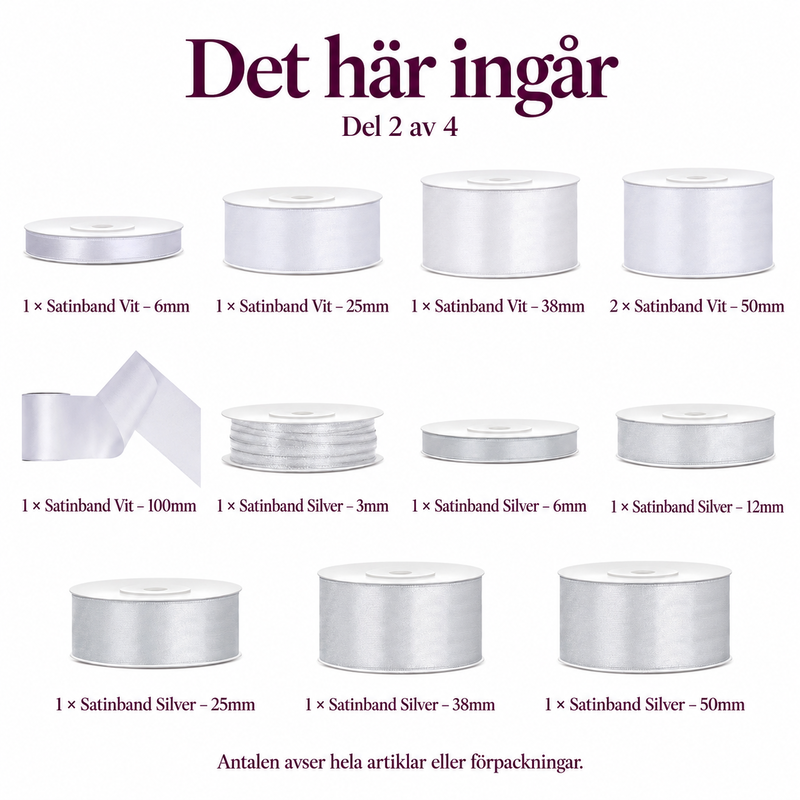 Det här ingår – Satinbandspaket Midsommar Maxi – del 2 av 4