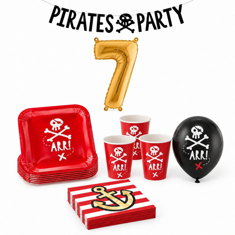 7-årskalas, Piratkalas, kalaspaket, 6 gäster – paketets produkter