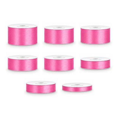 Satinbandspaket – Rosa – 8 rullar – hela paketet