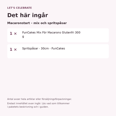 Paketets innehåll och antal försäljningsförpackningar.