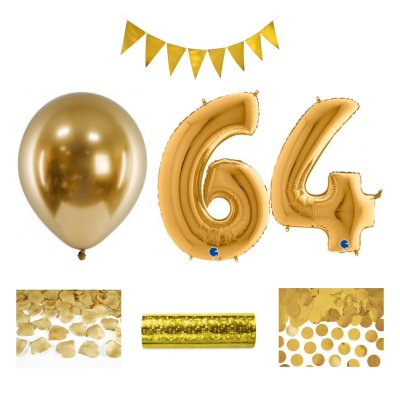 64-års festpaket, Guld, Stor – sammansatt produktbild