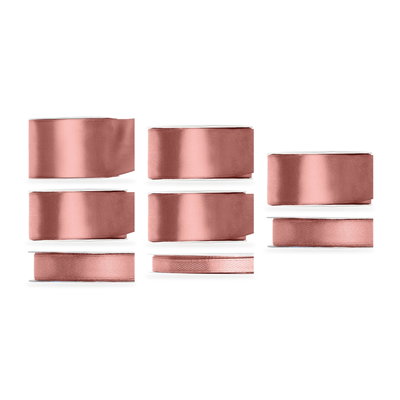 Satinbandspaket – Dusty Rose – 8 rullar – hela paketet