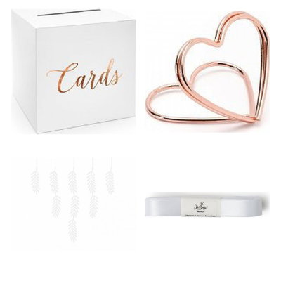 Babyshower och dop – presentbordspaket – roséguld – paketets produkter