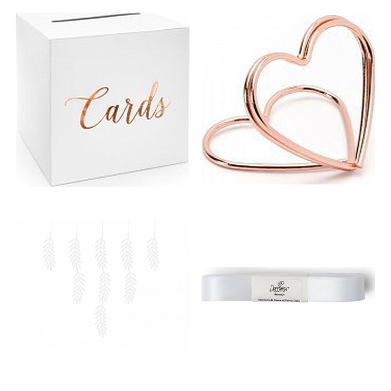 Babyshower och dop – presentbordspaket – roséguld – paketets produkter