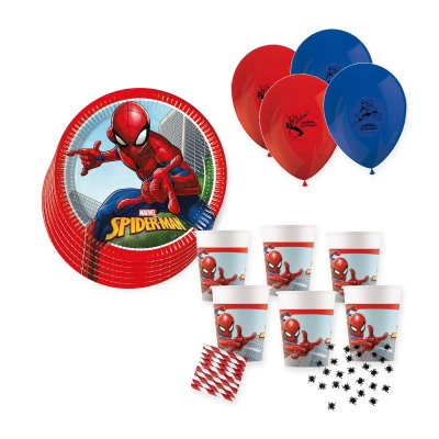 Kalaspaket Spiderman – paketinnehåll utan servetter