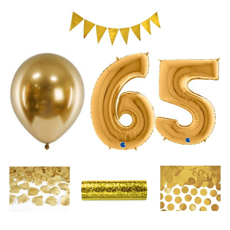 65-års festpaket, Guld, Stor – sammansatt produktbild