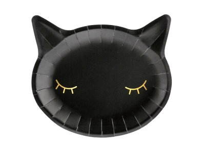 Papptallrikar - Black Cat - 6-pack