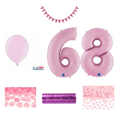 68-års festpaket, Rosa, Stor – sammansatt produktbild