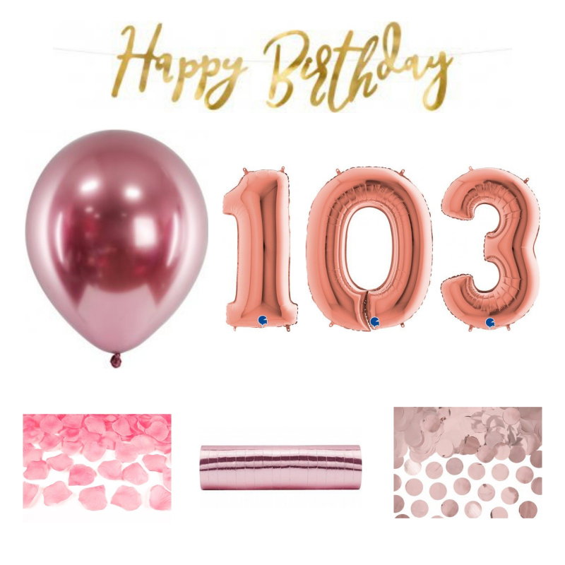 103-års festpaket, Roséguld, Stor – sammansatt produktbild