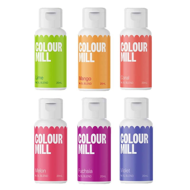 Färgpaket Tropical Oljebaserade Ätbara färger - Colour Mill